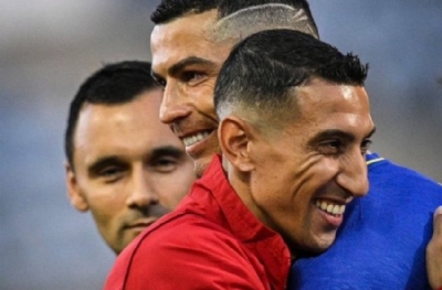 Eski dostlar bir arada! Angel Di Maria ve Cristiano Ronaldo