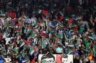 Rizespor taraftarından Filistin'e destek