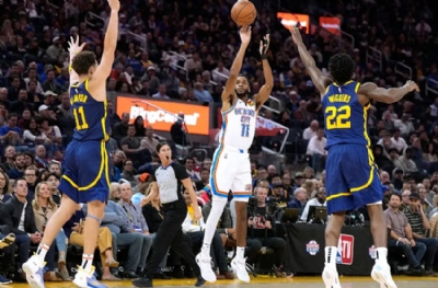 Golden State Warriors - Oklahoma City Thunder: 128-109 (MAÇ SONUCU)