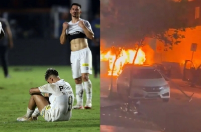 Brezilya'da 111 yıllık Santos şoku! Taraftarlar şehri ateşe verdi