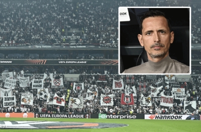 Beşiktaş tribünleri Frankfurt'un hocasını hastanelik etti! 'Çok fazla yakmadık'
