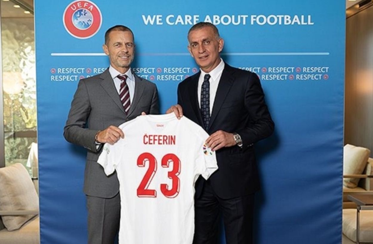 UEFA Başkanı Ceferin'den İbrahim Hacıosmanoğlu'na büyük övgü