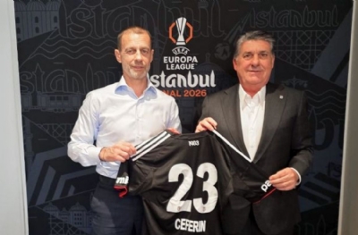 Beşiktaş Başkanı Adalı, UEFA Başkanı Ceferin ile buluştu