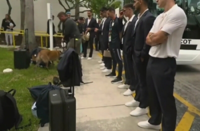 Uruguay'a narkotik köpekli hoşgeldin